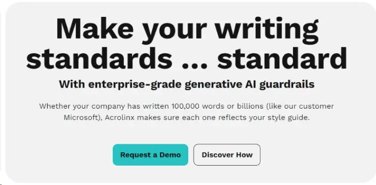 Acrolinx AI content generator tool