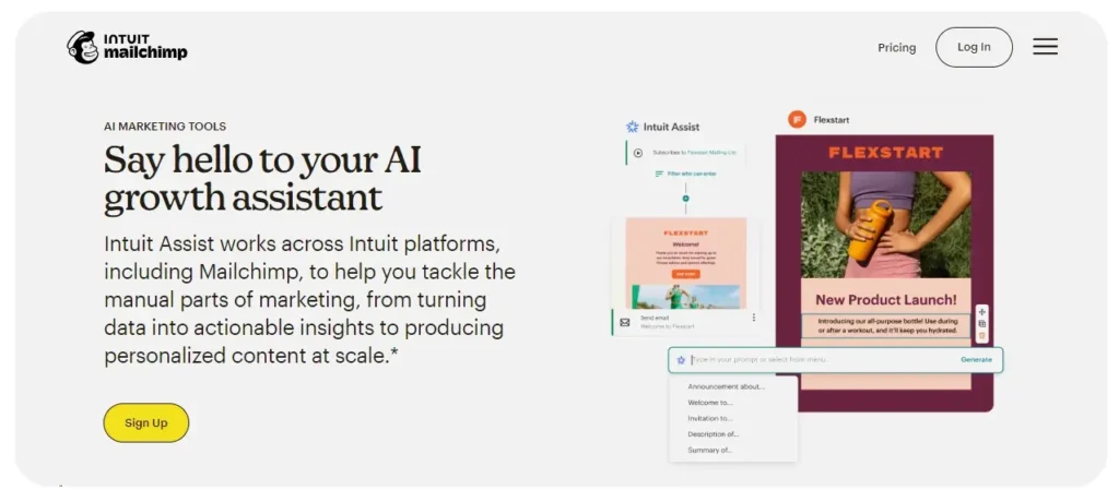 Intuit Mailchimp AI features