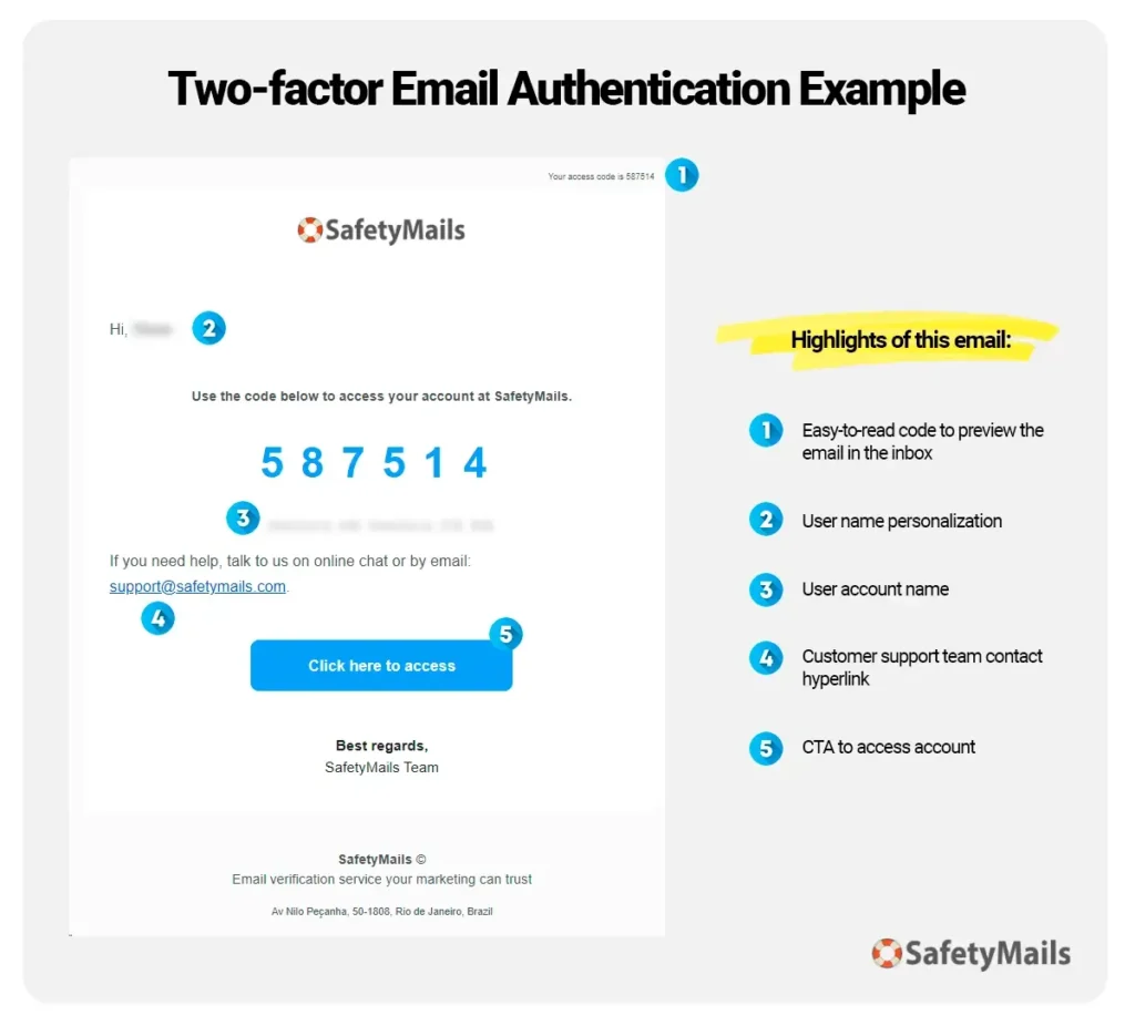 Two-factor Email Authentication Example